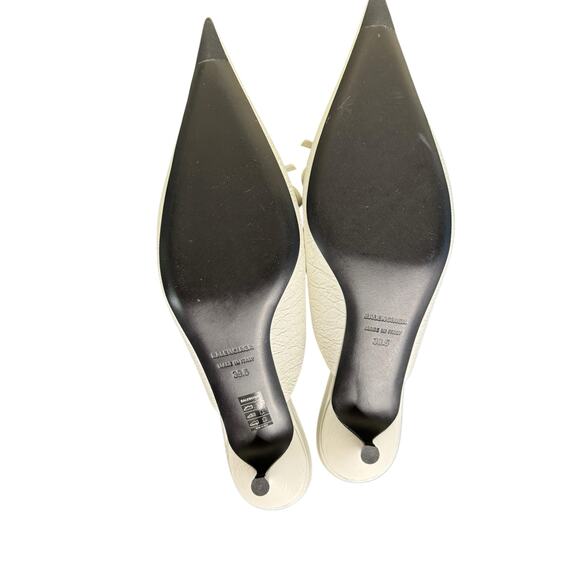 Balenciaga NIB Knife Bow 40mm Mule in White Size 39.5 - Picture 11 of 16